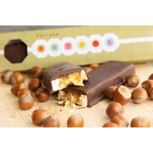 Torrone friabile al Pan di Spagna ricoperto di cioccolato - 150 gr