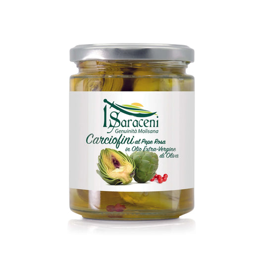Carciofi al Pepe Rosa in Olio Extravergine di Oliva