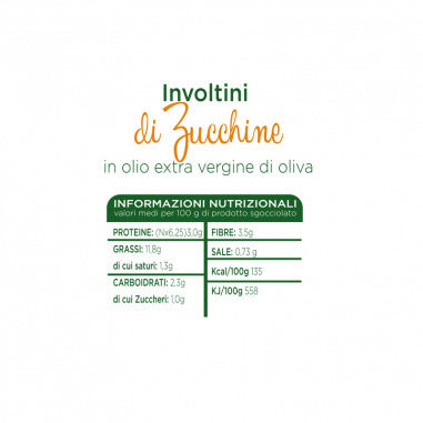 Involtini di Zucchine in Olio Extravergine di Oliva